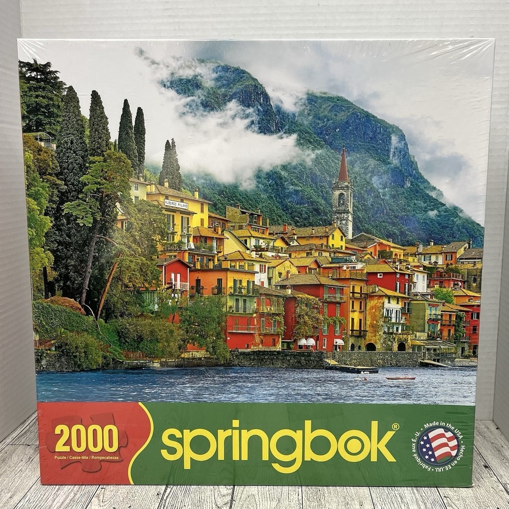 NIB Springbok 2000 piece puzzle Mediterranean Waterfront 2013 NEW SEALED